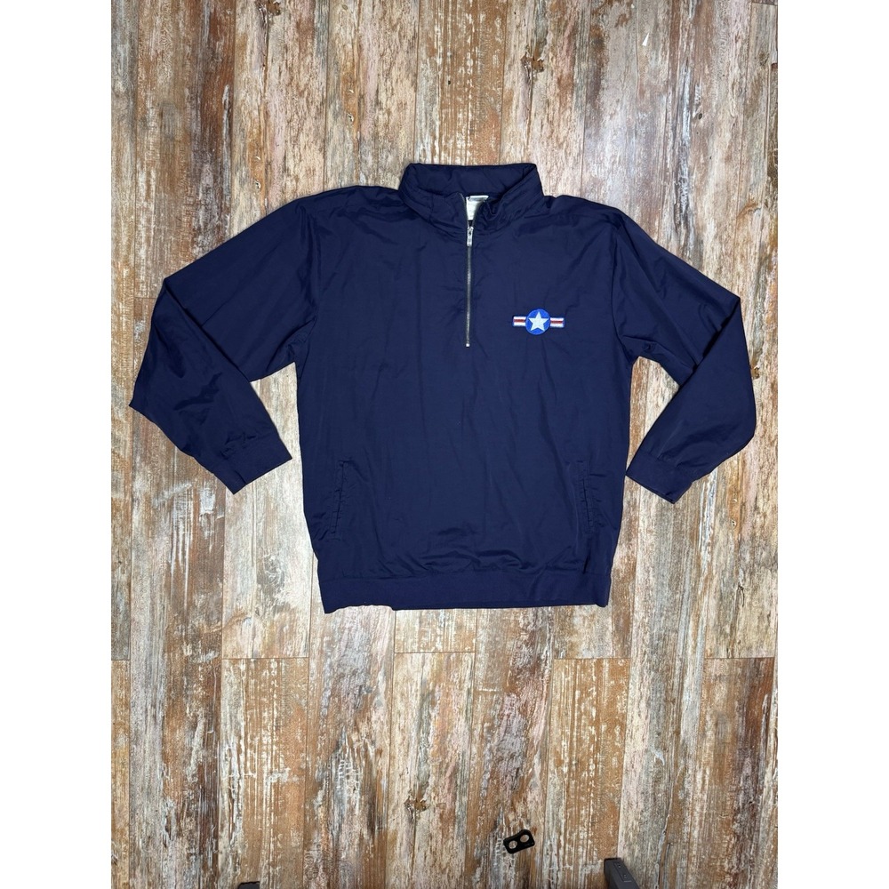 Crazy‎ Shirts Hawaii Air Force American Flag 1/4 Zip Jacket Size XL